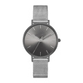 Customized Logo Grey Watch OEM Women's  Brand Watch Stainless Steel Material High grade fashion lady quartz Mesh Watch